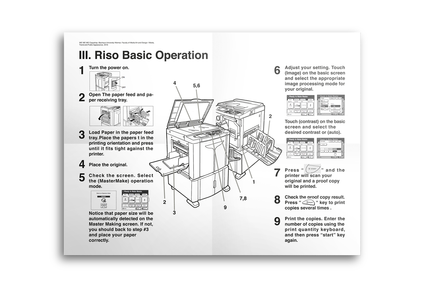 Riso print Manuals Gebrauchsanweisung