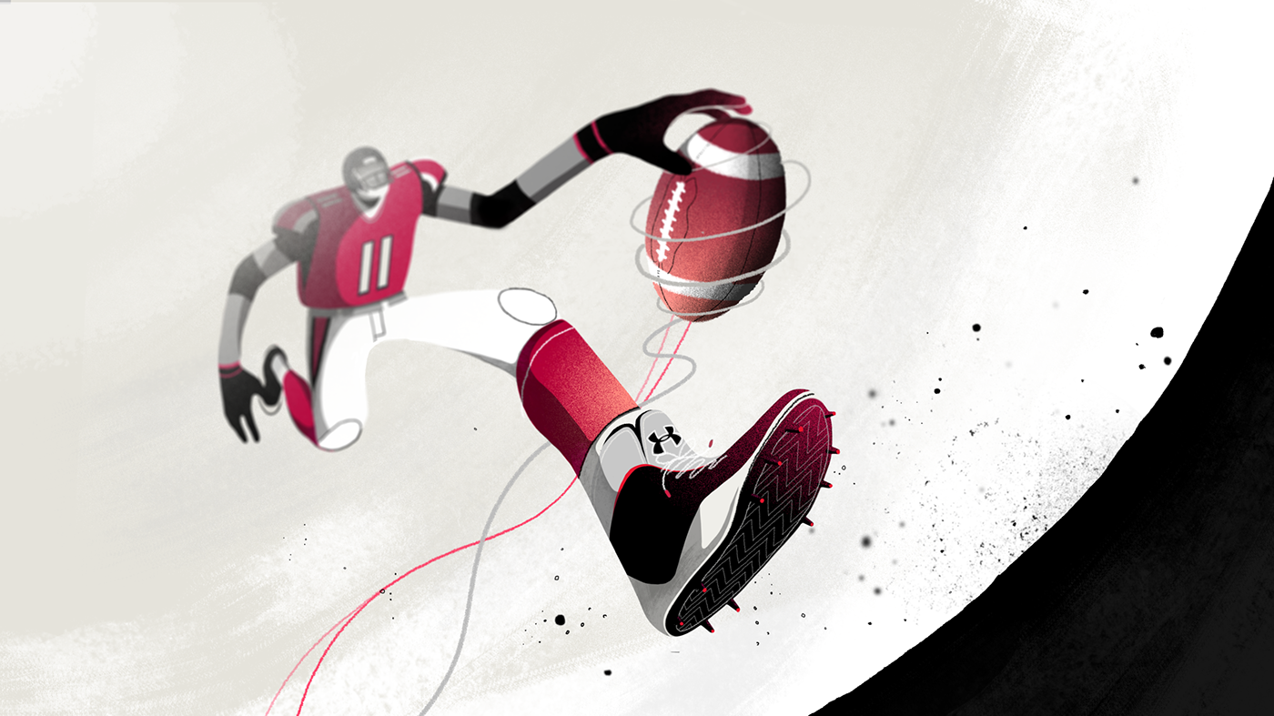 superbowl JulioJones falcons nfl football sports athletes styleframe ILLUSTRATION  character illustration