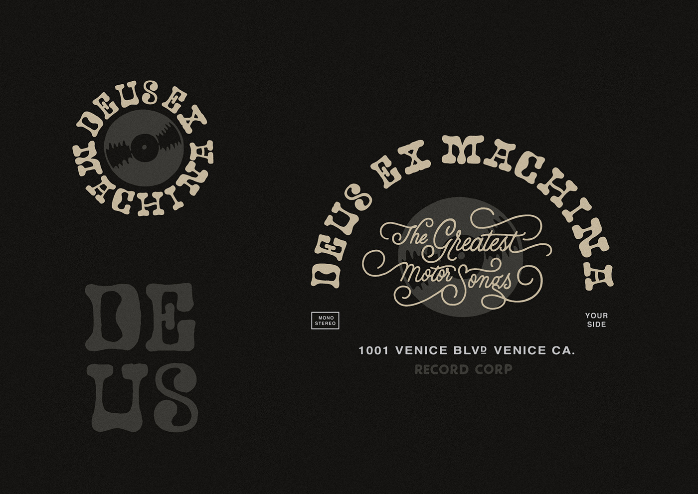 DEUSEXMACHINA. Lettering. motorcicles