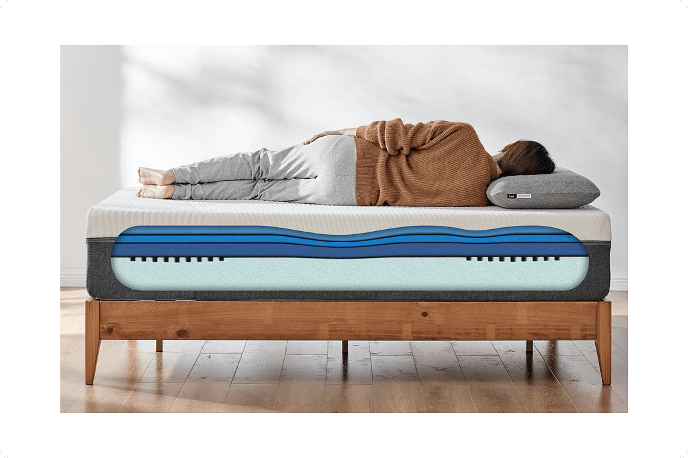 mattress Luuna brand Brand Development product development sleep stress rest branding  brand identity