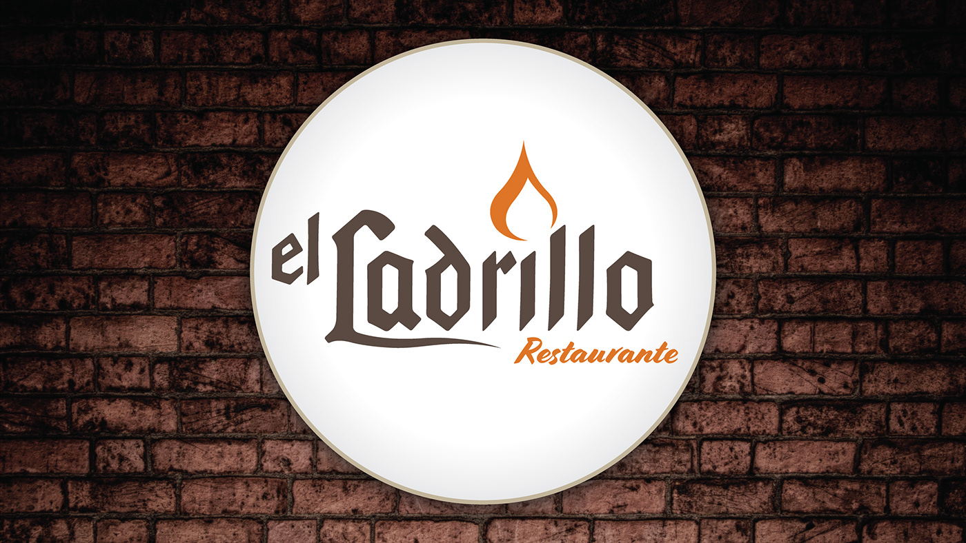 branding  dorado Identidad de marca Ladrillo restaurante