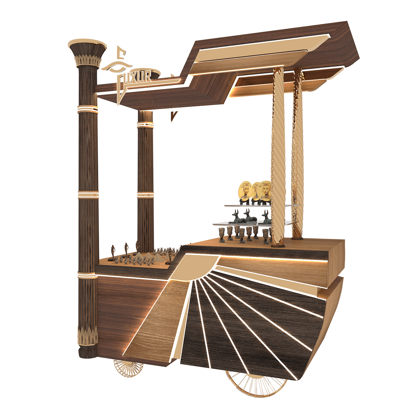 3ds max modern PHARAONIC Luxury Design Pharaonic design Pharaonic civilization vray render vray 3d modeling Cartdesign