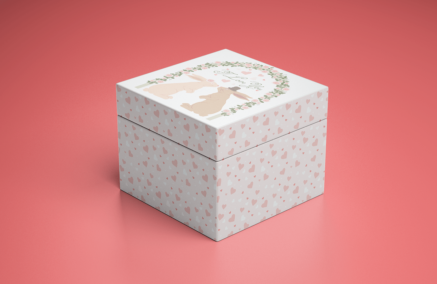 gift packaging design heart Love pink romantic Valentine's Day valentines