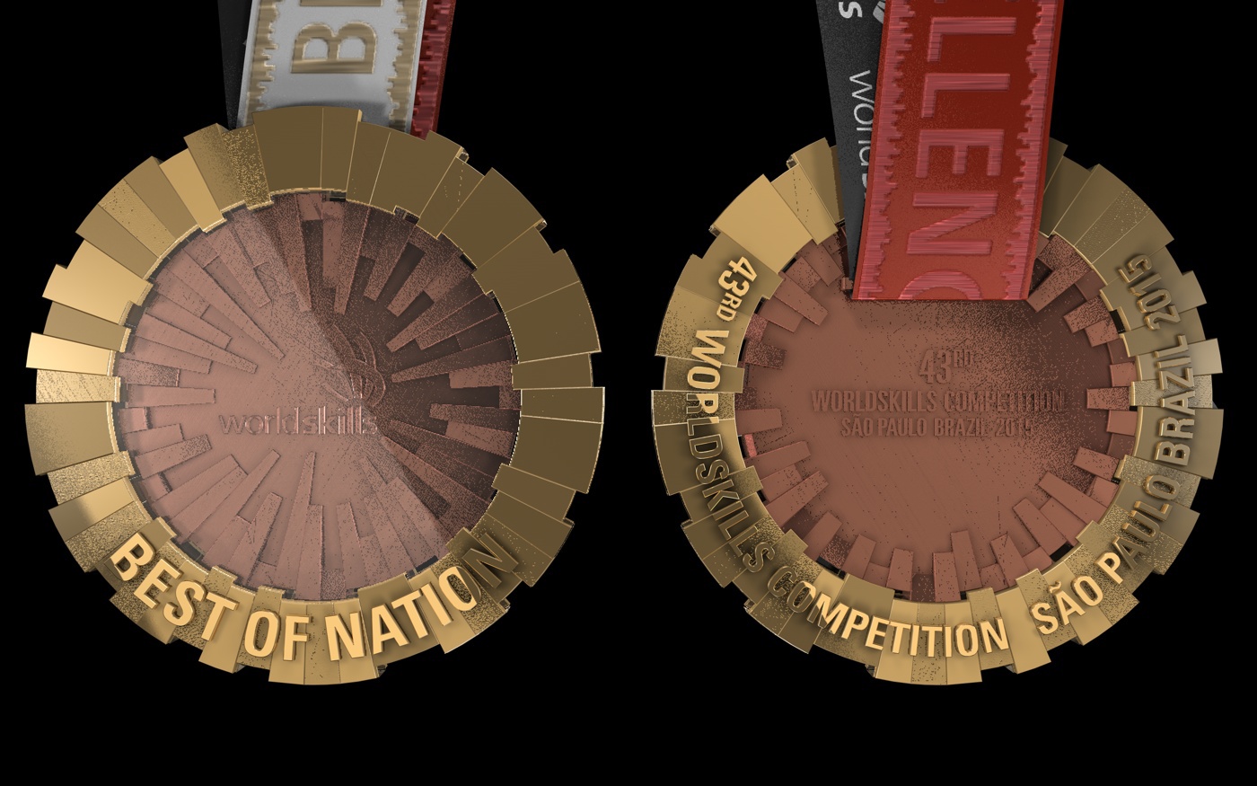 #worldskills wssp2015 Medal design Competition gold silver best bronze Medalha campeão criação equipe