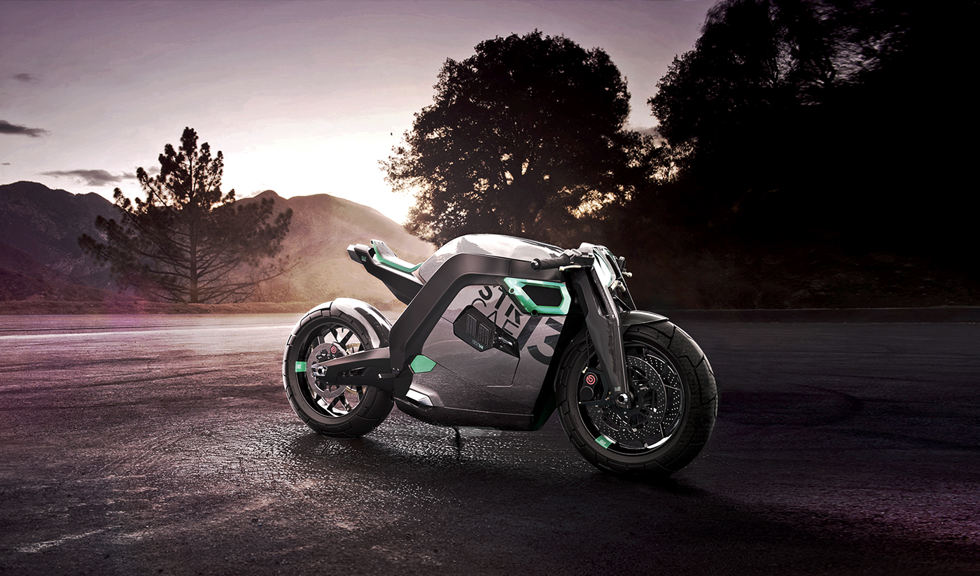 motorbike cafe racer 3D Motor igloi concept design 3d art Vehicle transportation