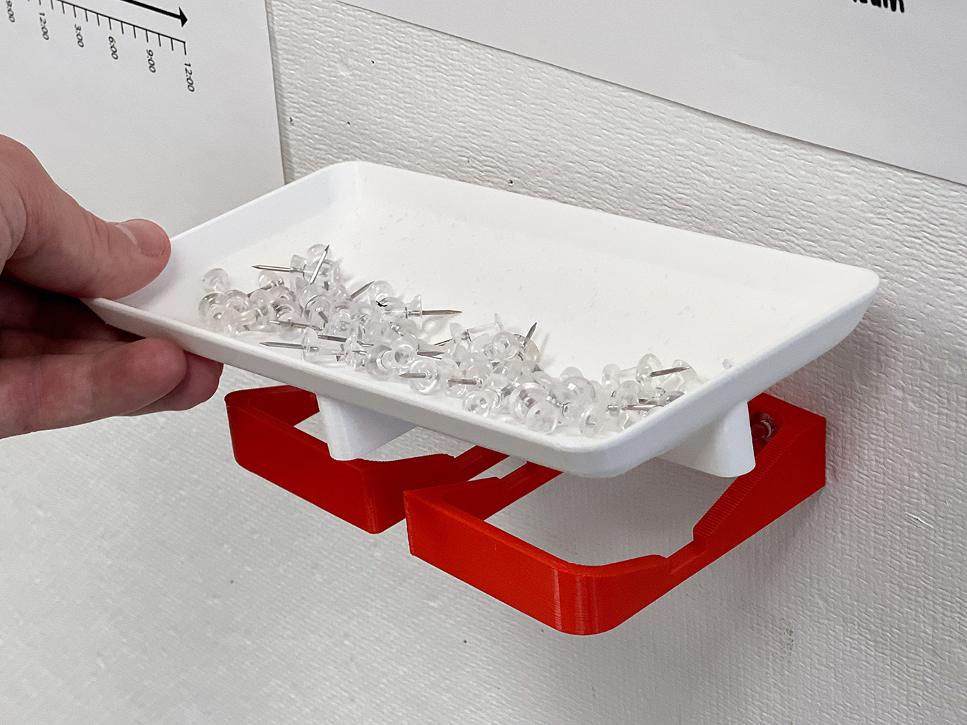thumbtack tray holder human centered design 3d printing