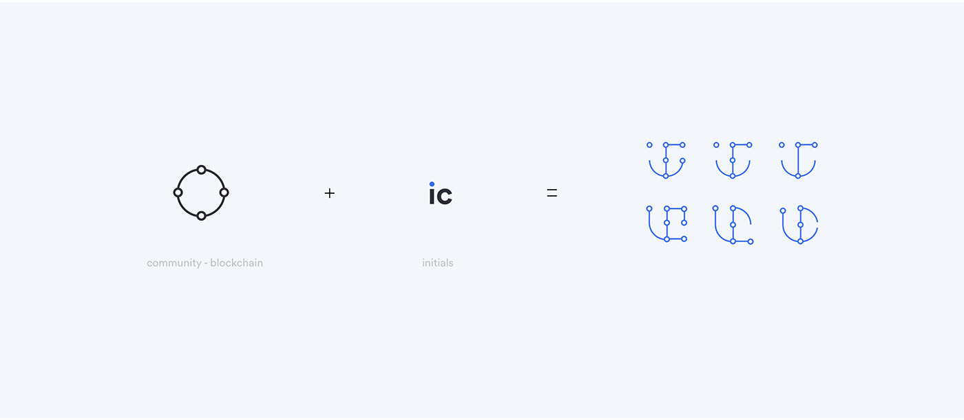 icommunity UI Interface brand Icon blue clean Ico community blockcchain