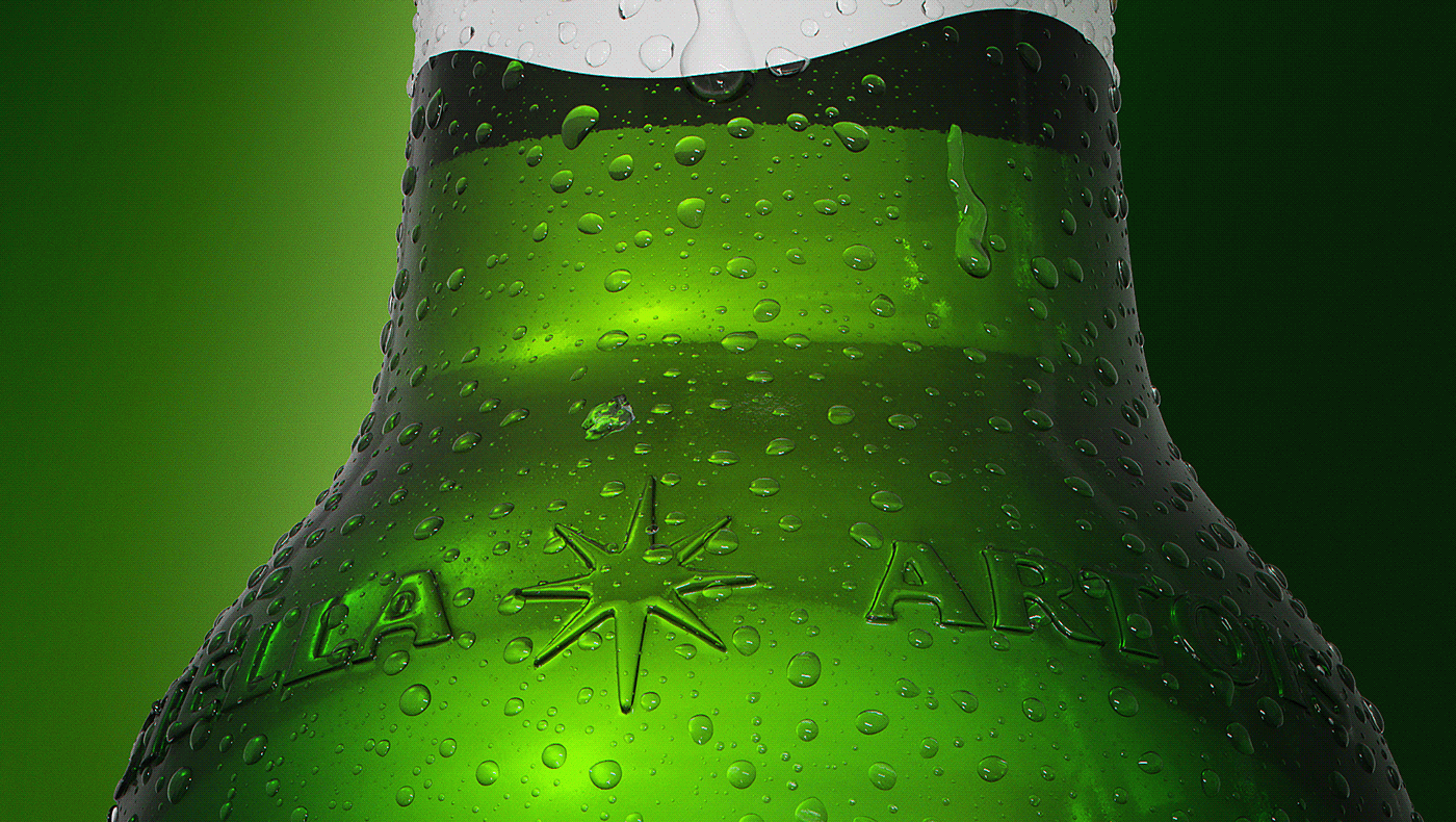beer blender bottle glass Label Packaging product visualization logo 3d