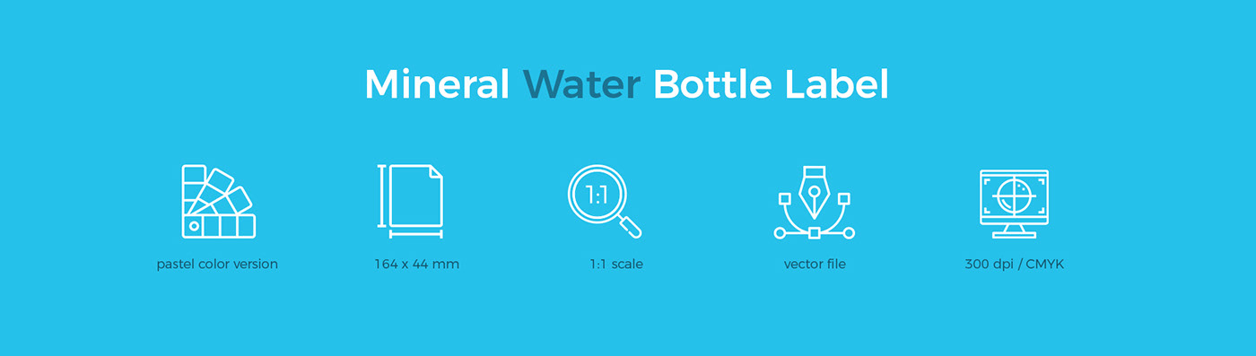 bottle Label mineral water sticker