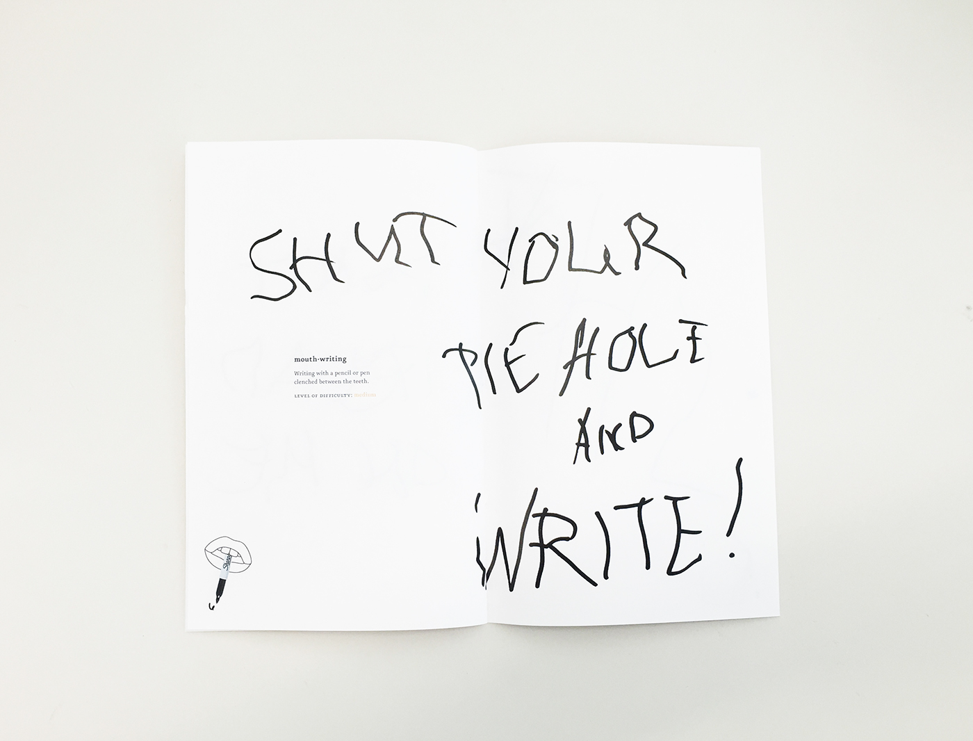 handwriting book making comedy 