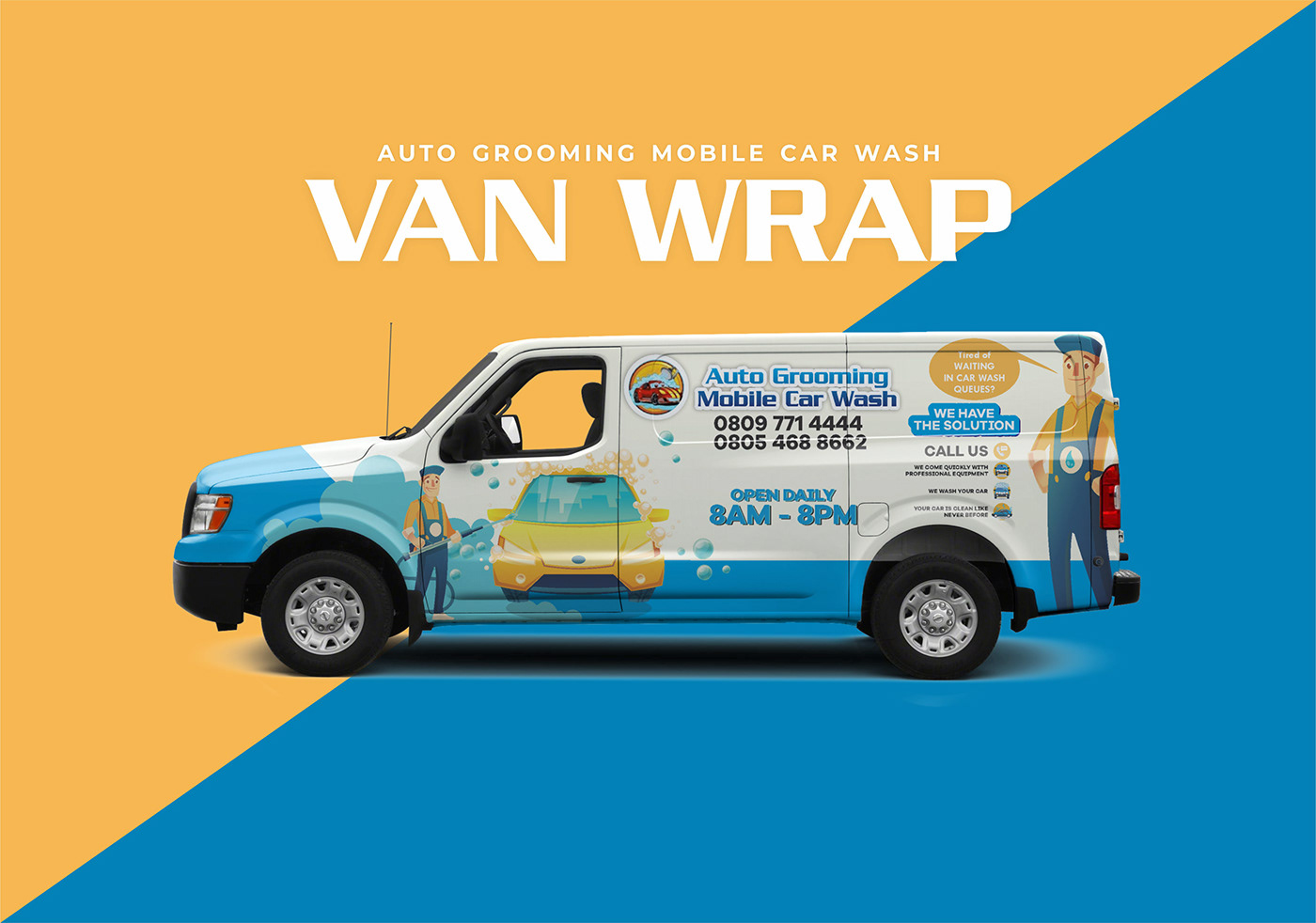 brand branding  car car wrap Carwash Van Wrap wrapping