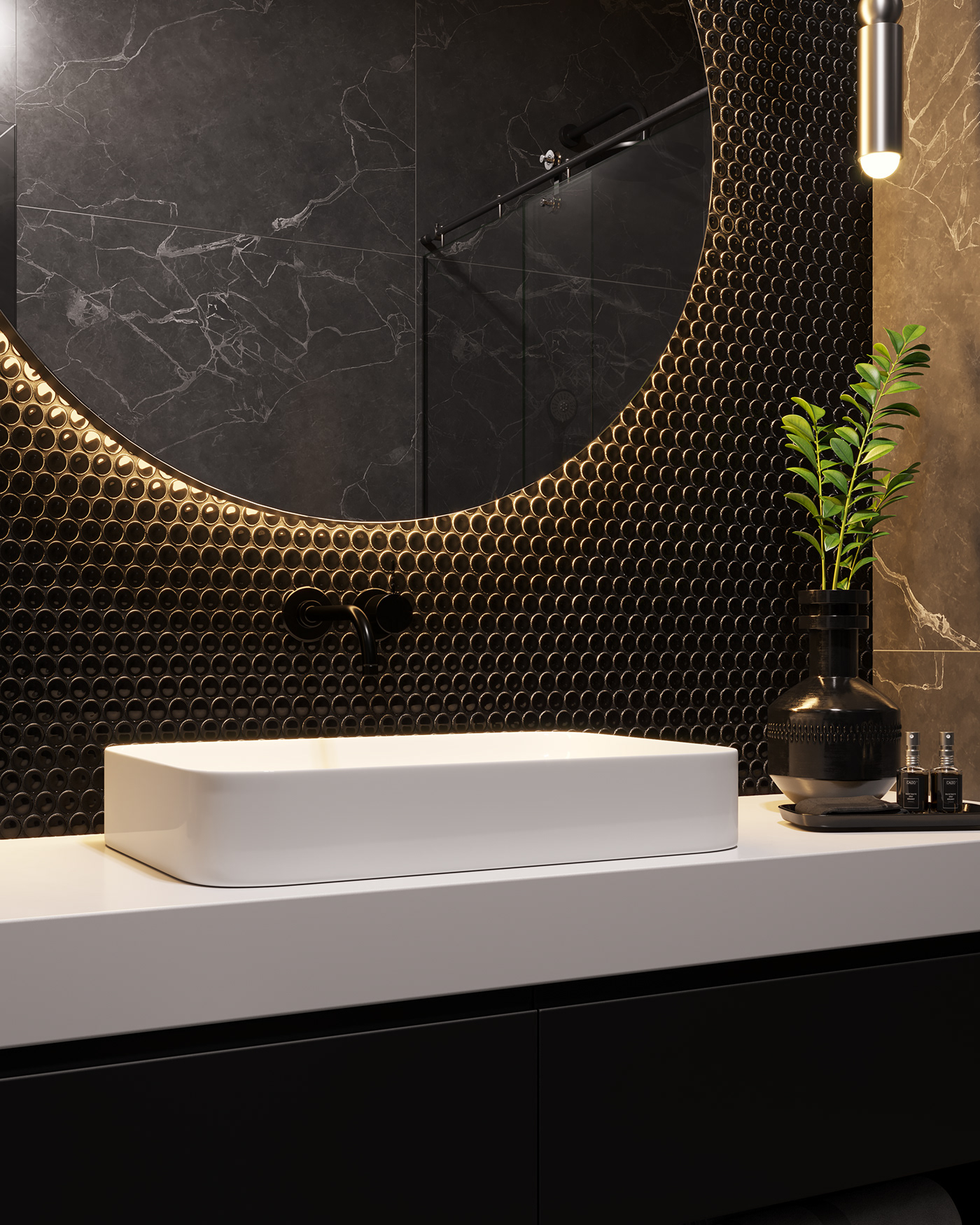 3dsmax architecture ARQUITETURA bathroom black blackbathroom coronarenderer interior design 