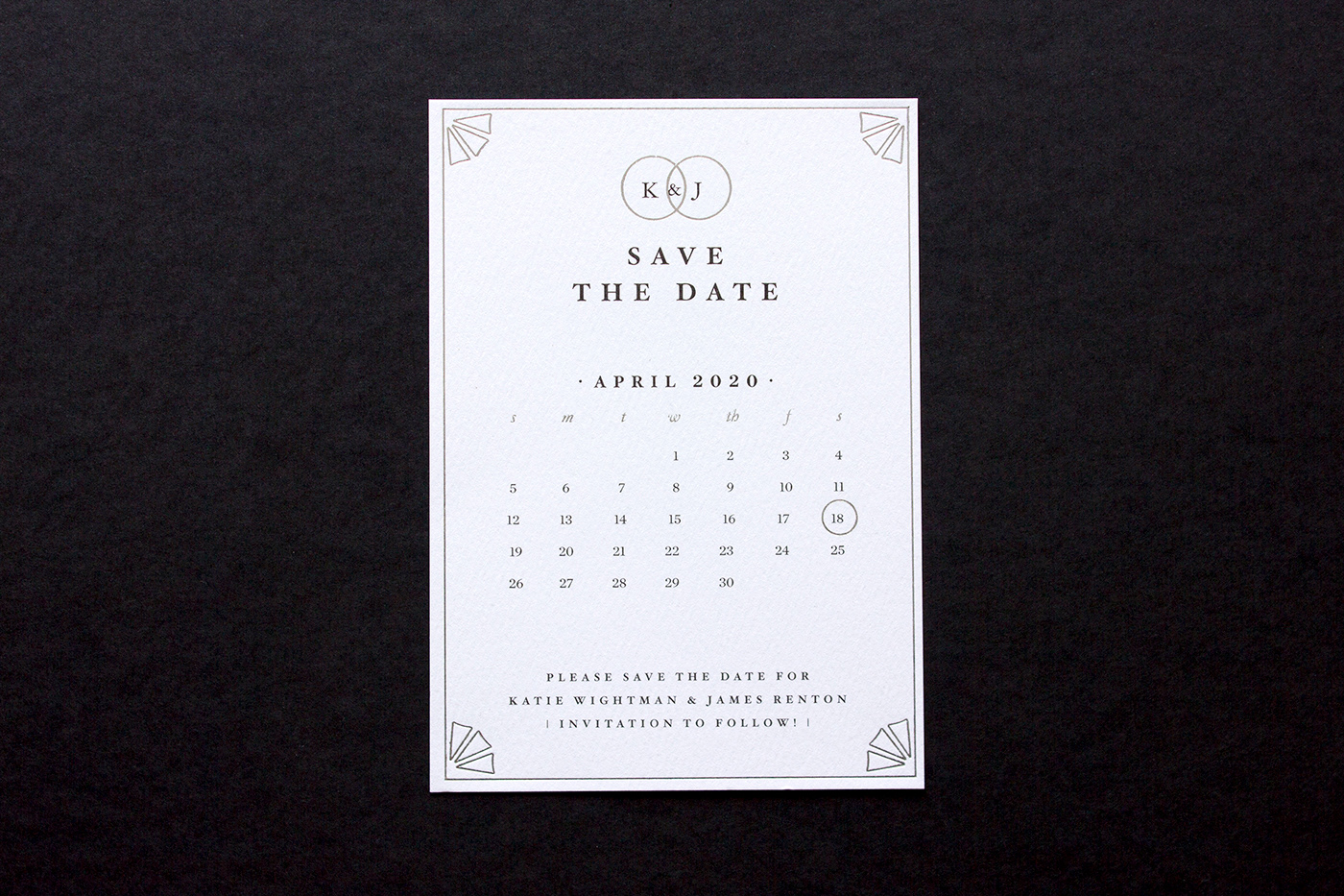 wedding invitations print foiling graphic design  Castle scotland White black & white silver