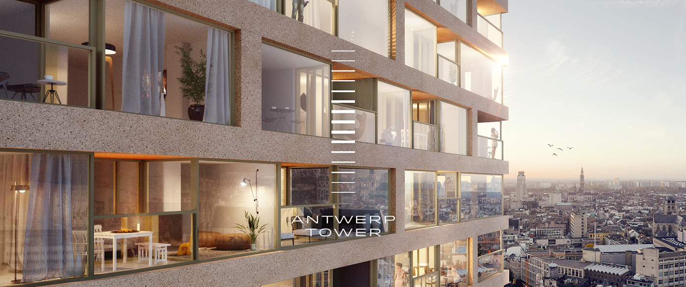 antwerp tower Webdesign real estate development Matexi Duval Branding wordpress