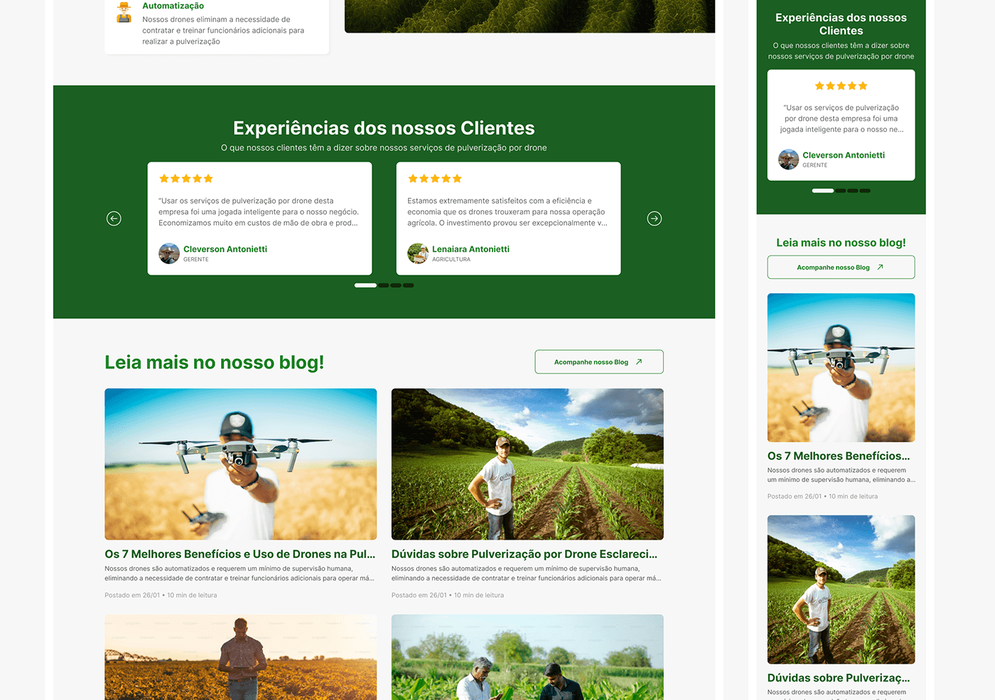 wordpress elementor pro agriculture landing page ui design UX design drone product design  Figma Website