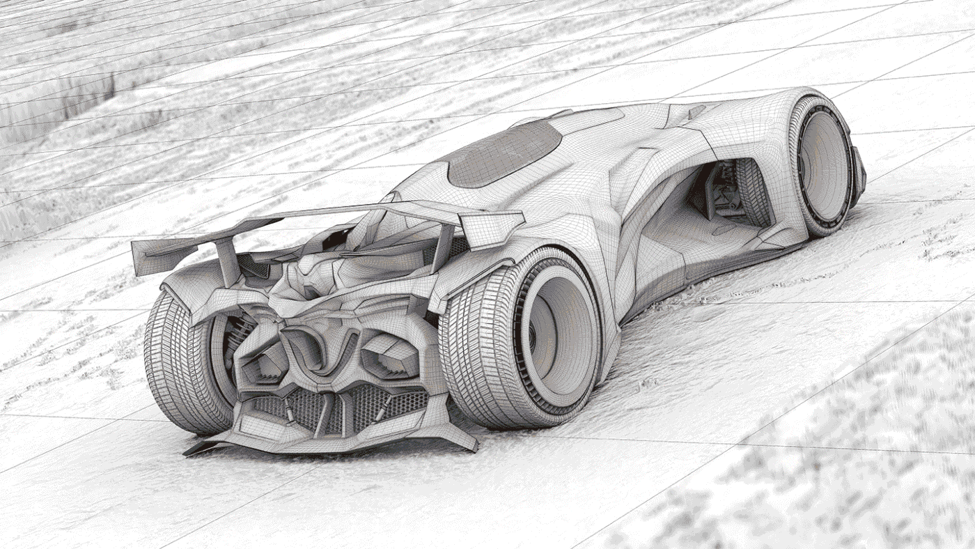 3D concept conceptcar daft punk desert Looking For A Signal nide ilustra Sci Fi humanoid Inspiration Is