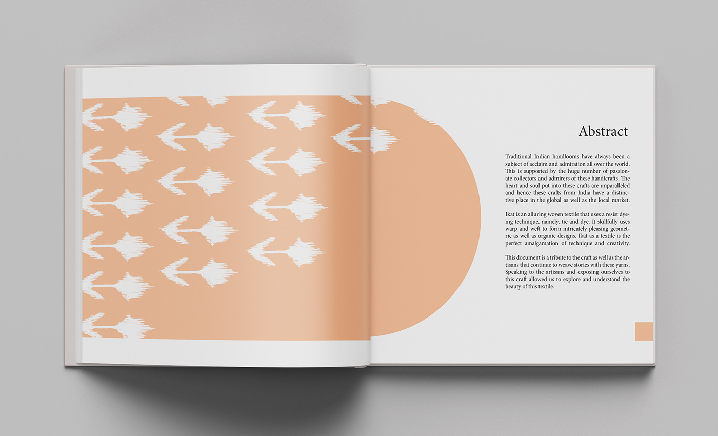 book craft design document handloom Ikat Ikat textile Layout textile design  texxtile