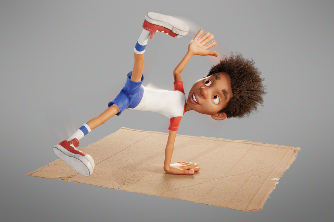 Character cartoon blender b-boy 80s 3D animation  ILLUSTRATION  design