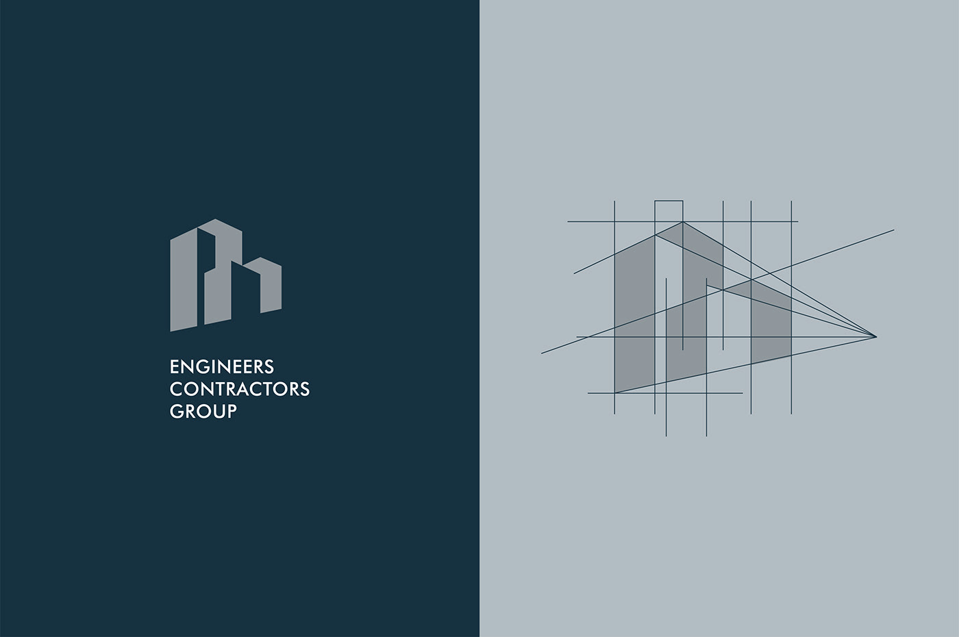 blue branding  building construction corporate Engineering  logo Logotype mark professional
