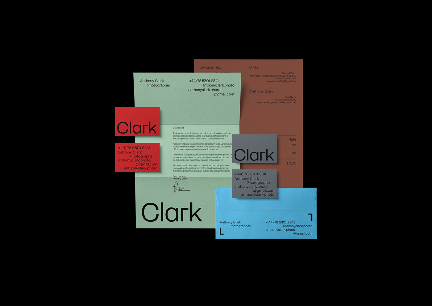 branding  business card color envelope identity invoice Layout letterhead Stationery typography  