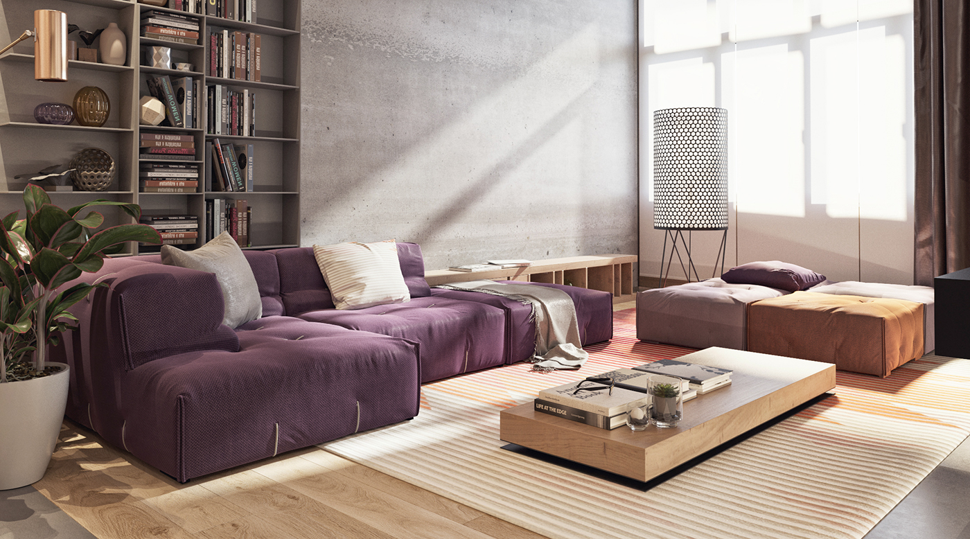 Interior modern living room