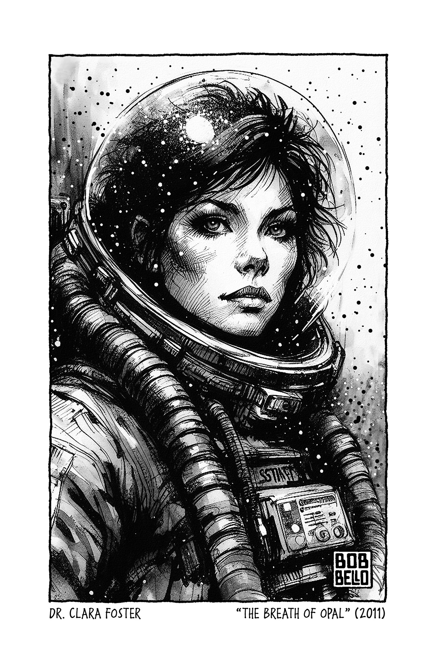 sci-fi Ink illustrations bob bello book character speculative fiction starcall anthology