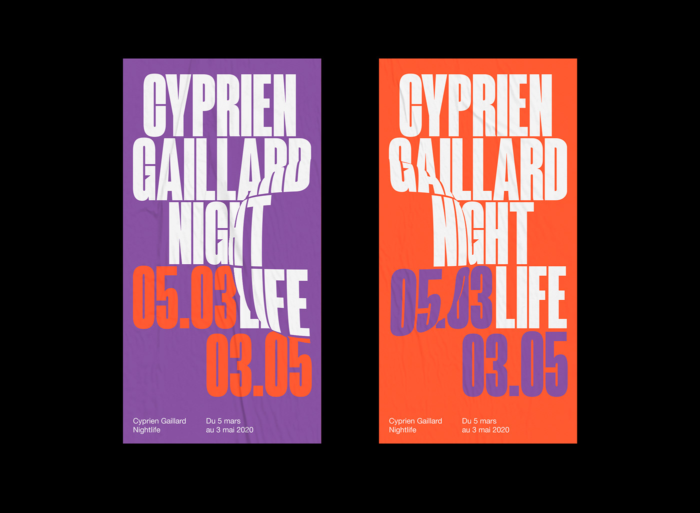 3D bold campaign colorful cyprien gaillard Exhibition  Montreal museum poster typography  