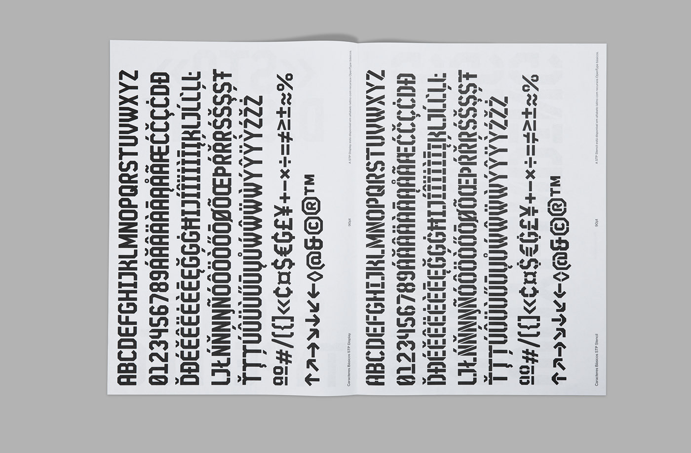 buy Display download MyFonts print specimen stencil STP type Typeface