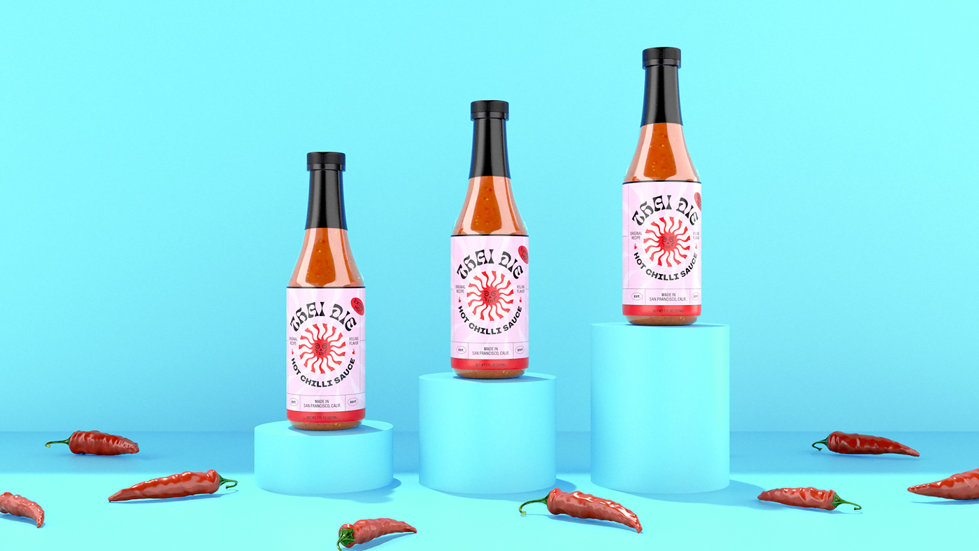 brand identity branding  Food Packaging hot sauce logo Packaging