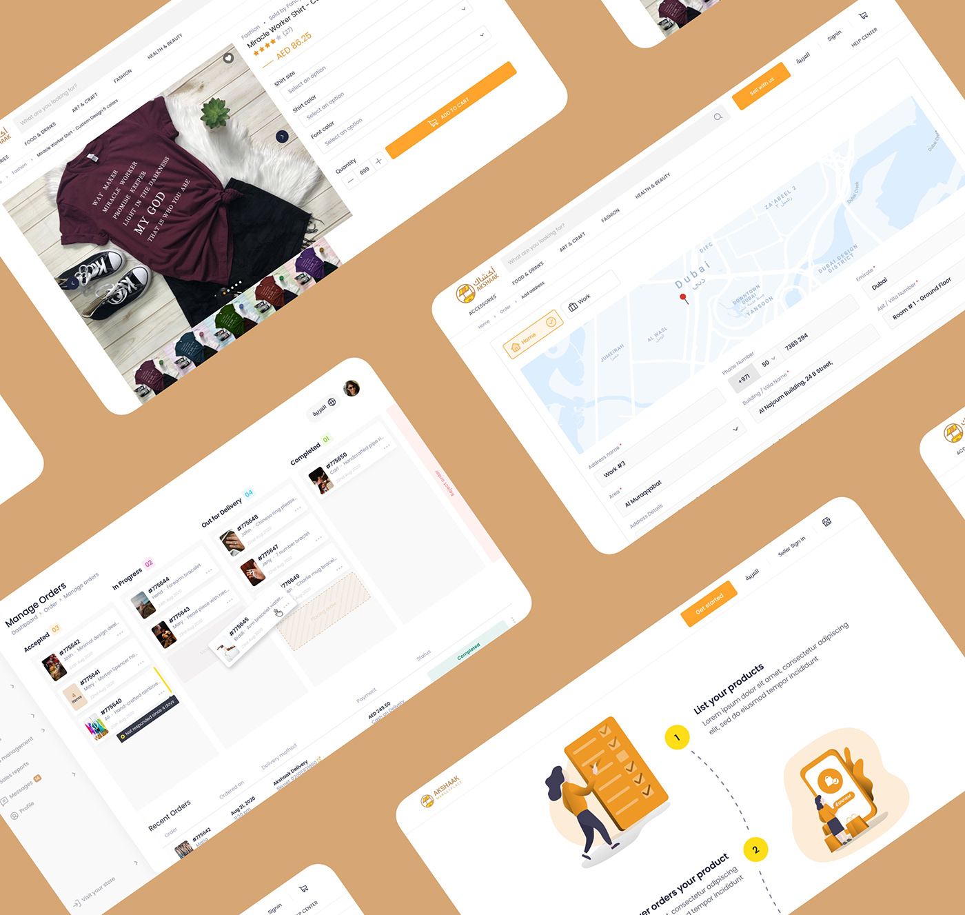 application dashboard Ecommerce interaction ios Marketplace mobile shop ux Web