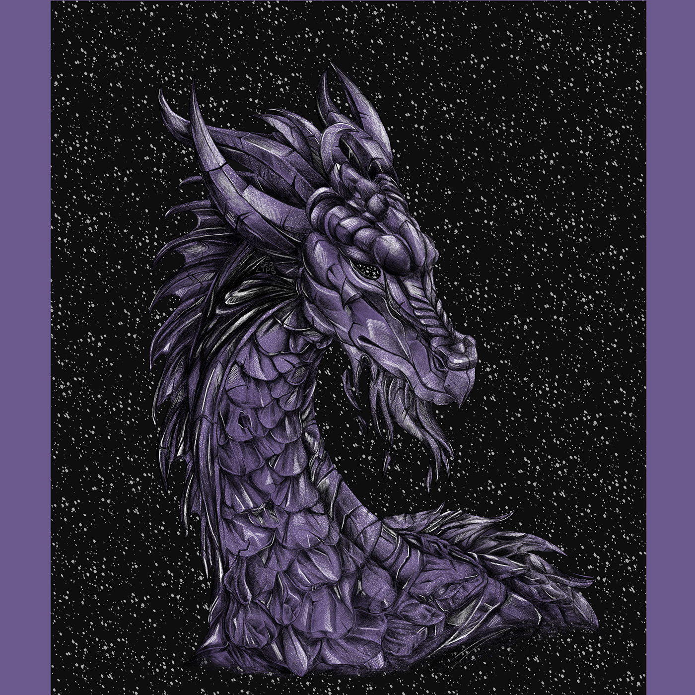 dragon ipadpro pencil Procreate purple SERLIPS