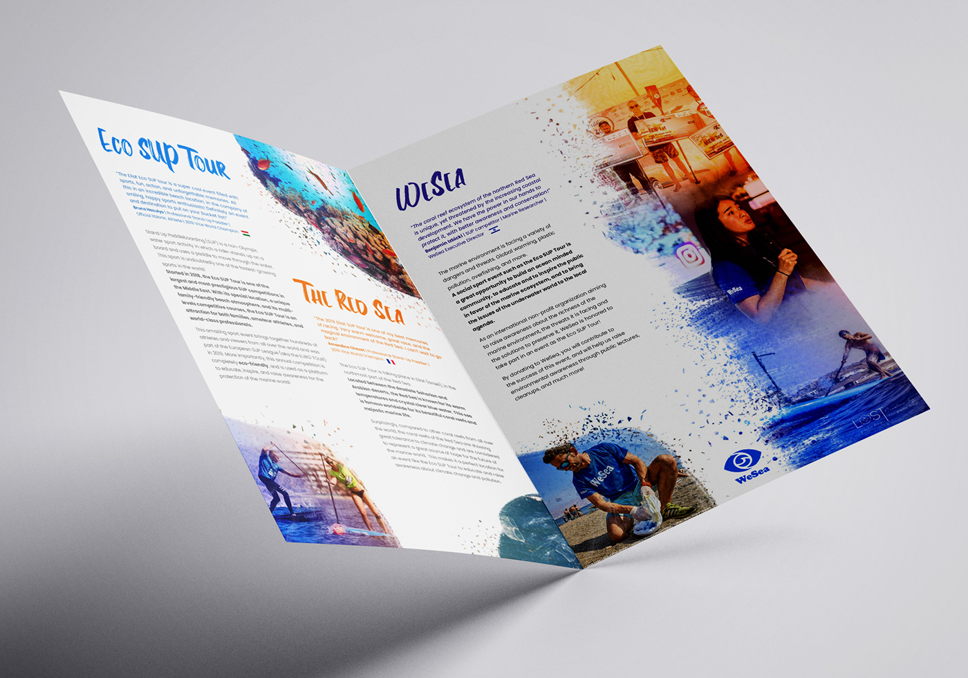 brochure editorial design  Environnement Fondation mise en page Ocean