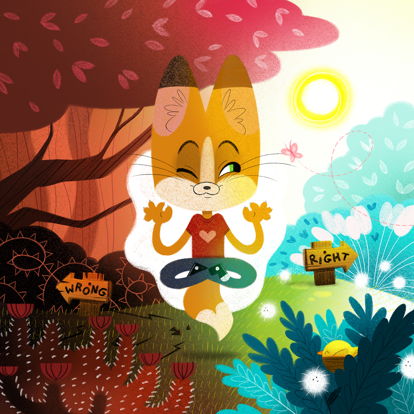 FOX right Wrong meadow path think heart Nature meditate visualdevelopment