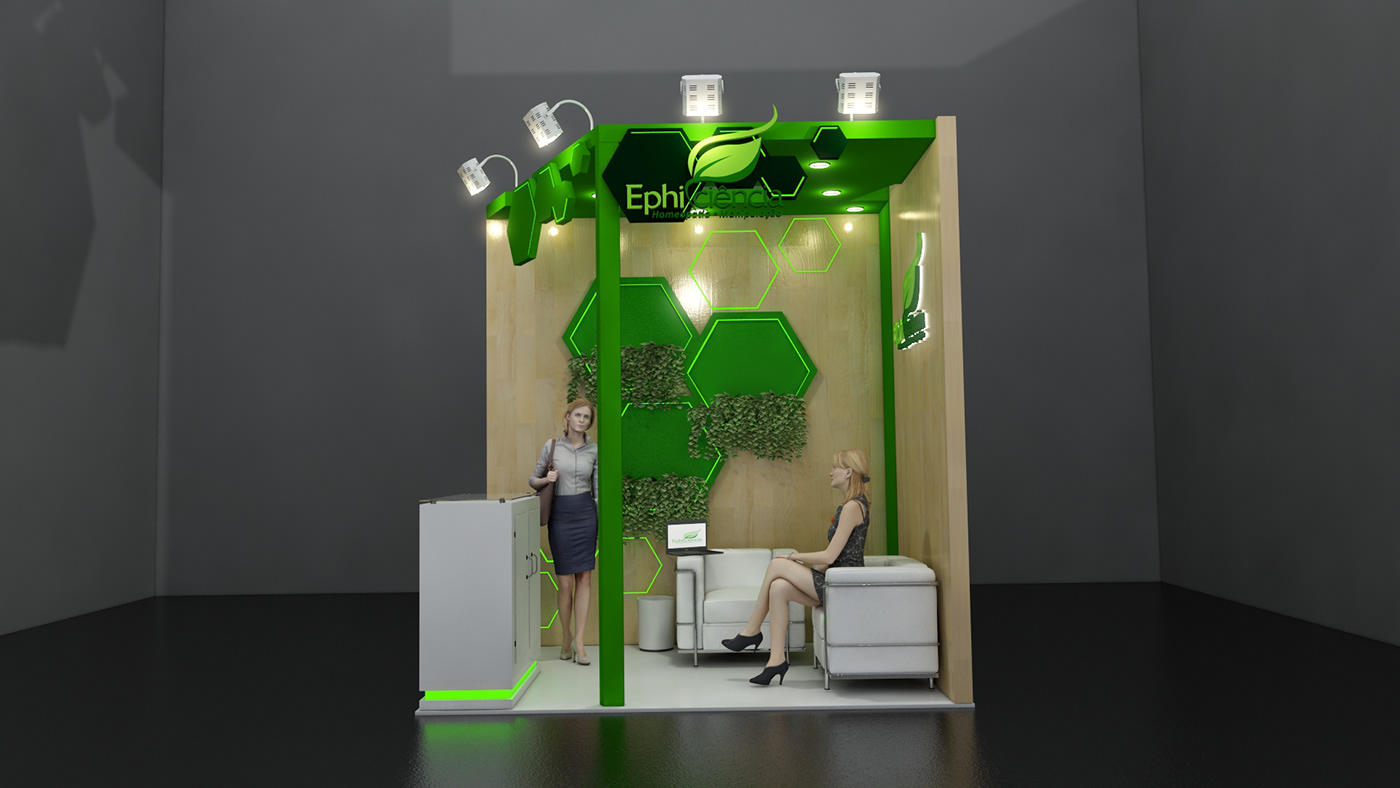 stand design Exhibition  Event architectural design 3D 3ds max vray fairstand