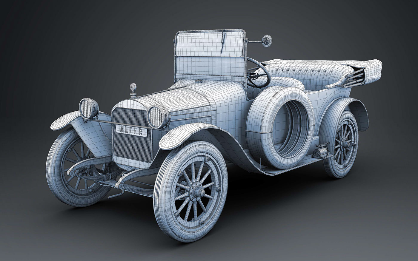 alter 3D model Render car automobile Plymouth Michigan old Motorcar