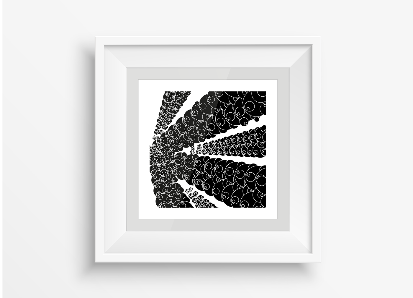 minimalist black & white wall art composition Geometric Shapes graphic design 