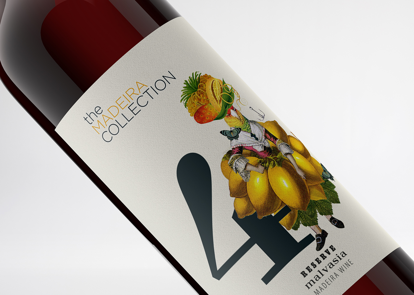 winelabel packaging design digital illustration collage wine Label print alessandridesign