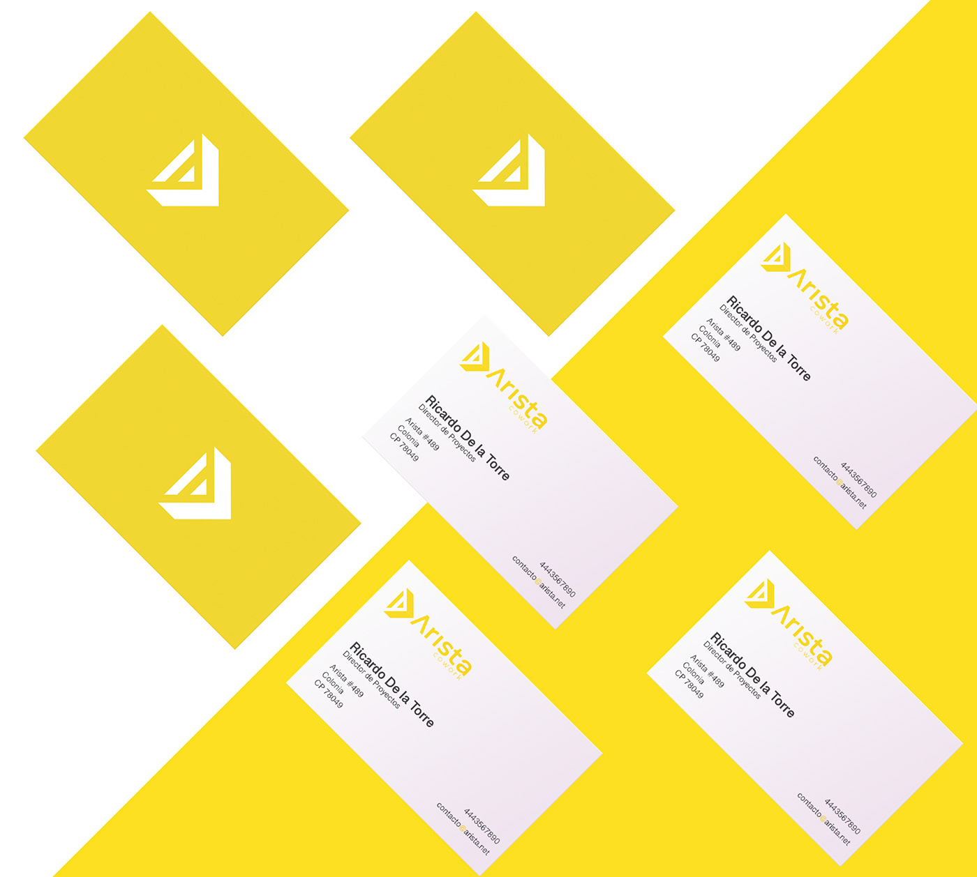 yellow Office branding  cowork Office Design Animated Logo triangle arista EDGE LOGO