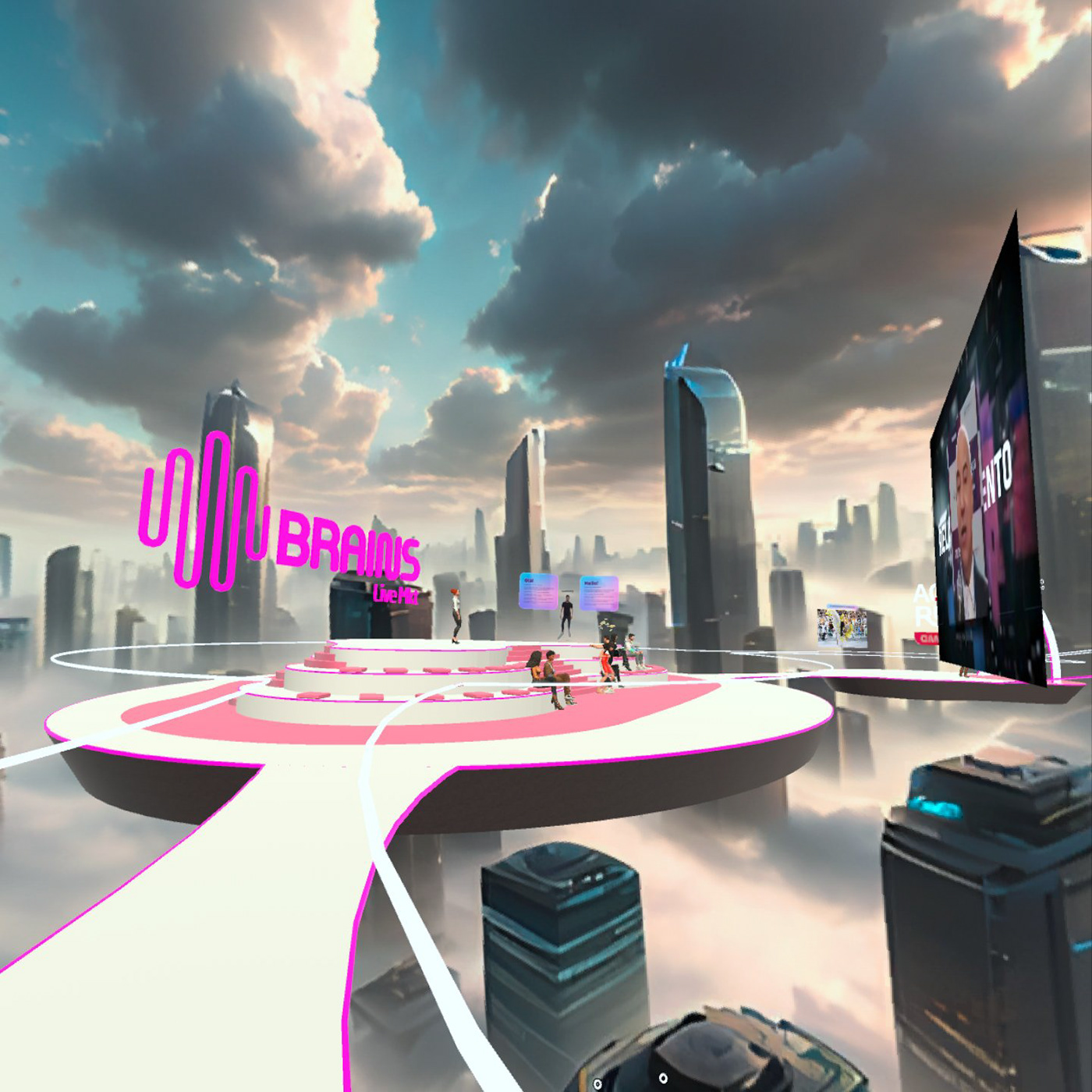 Hub metaverse vr Virtual reality unity 3D Brains