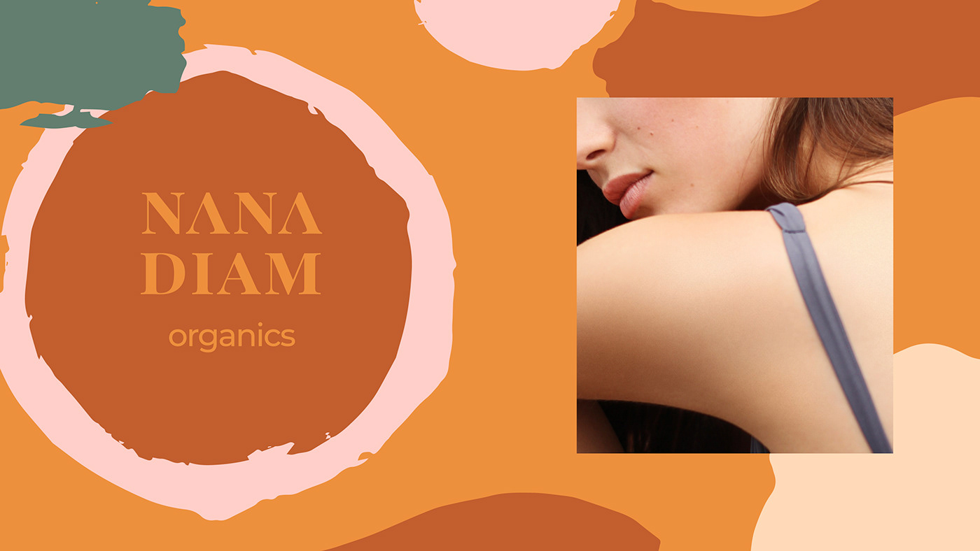 nanadiam Organics brand identity kareemgouda cairo egypt nanà diam cosmetics