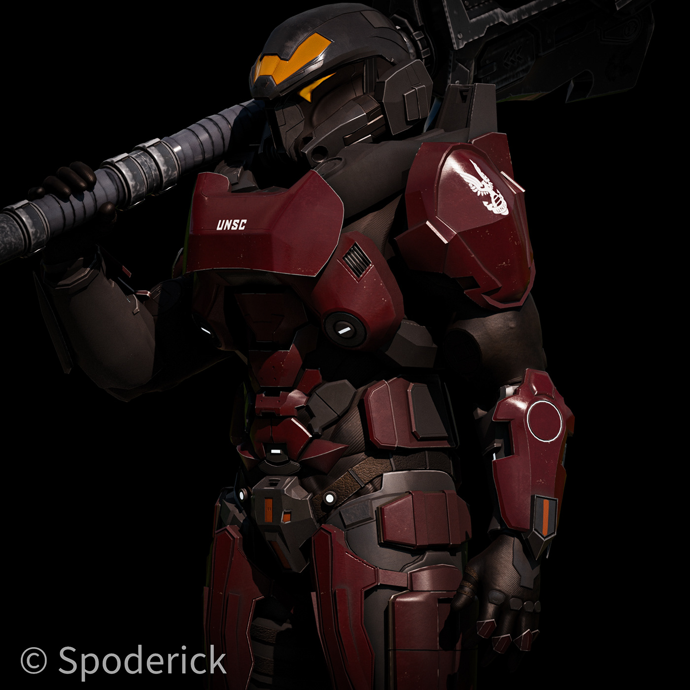 Halo sci-fi master chief Halo Infinite videogame Armor Space  Elite halo model