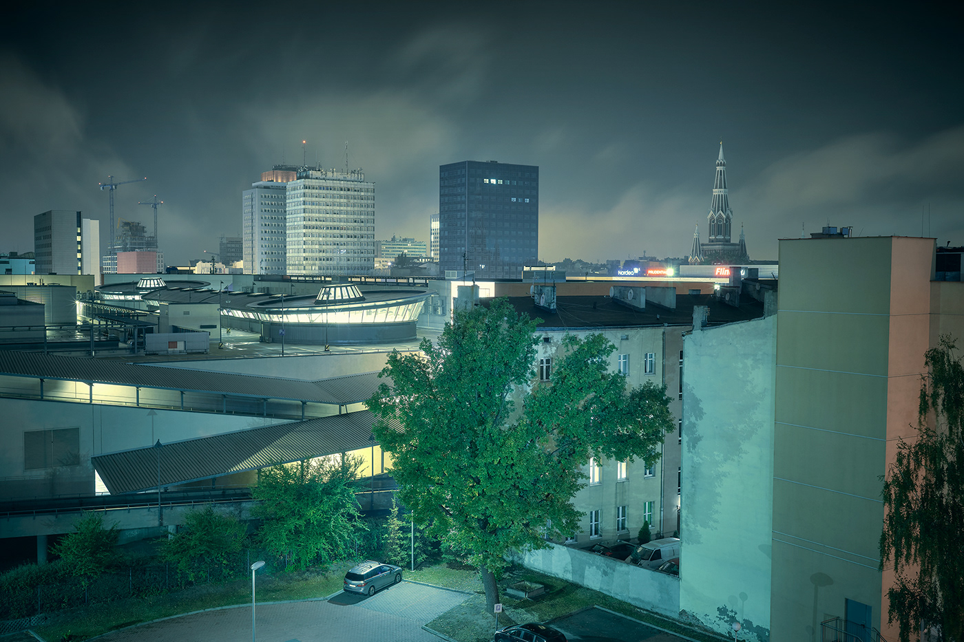 city cityscape Landscape mood night Nightscape poland Skoda