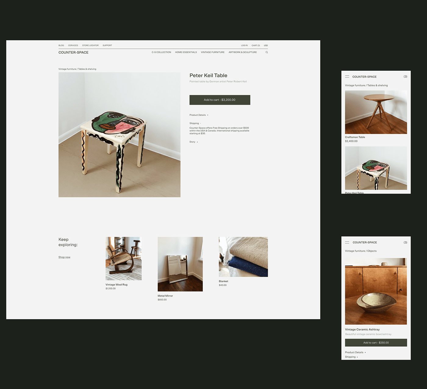 Website Minimalism animation  Web clean interaction furniture simple store shop