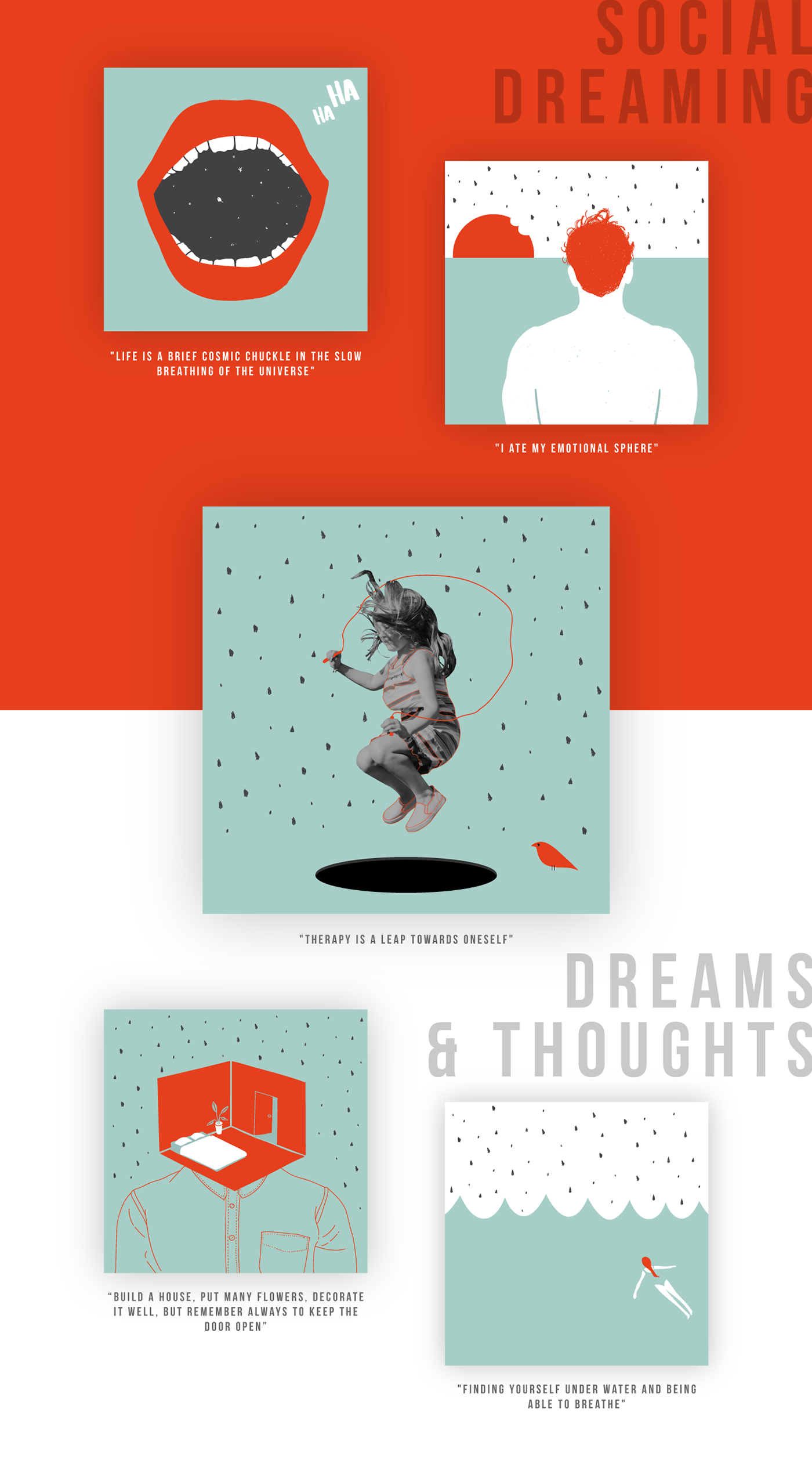 art collage Events graphic design  ILLUSTRATION  psychotherapy visual branding  identity
