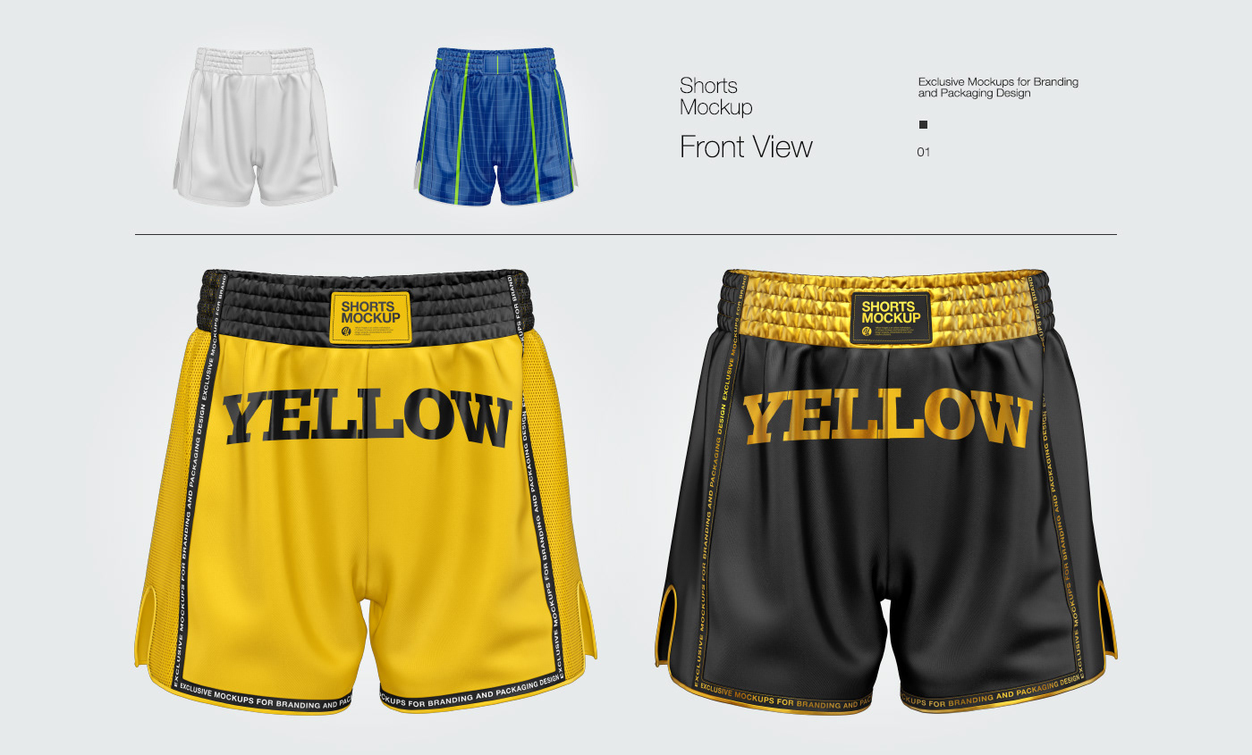 activewear boxing shorts MMA Outerwear outfit psd mockup shorts sport UFS unisex