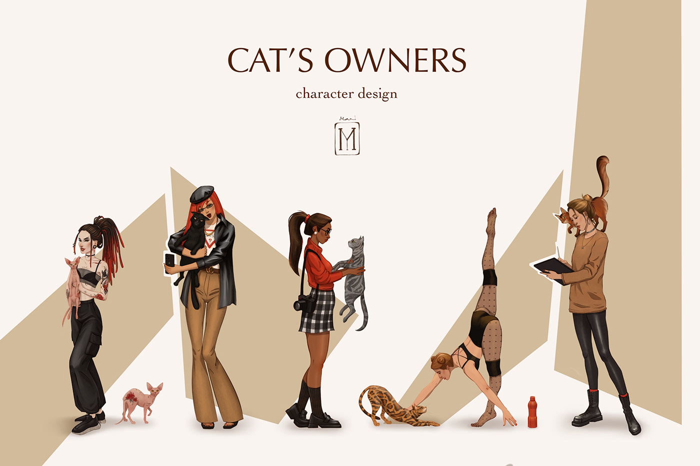 cats Character design  concept art characters illustrations Procreate sketch