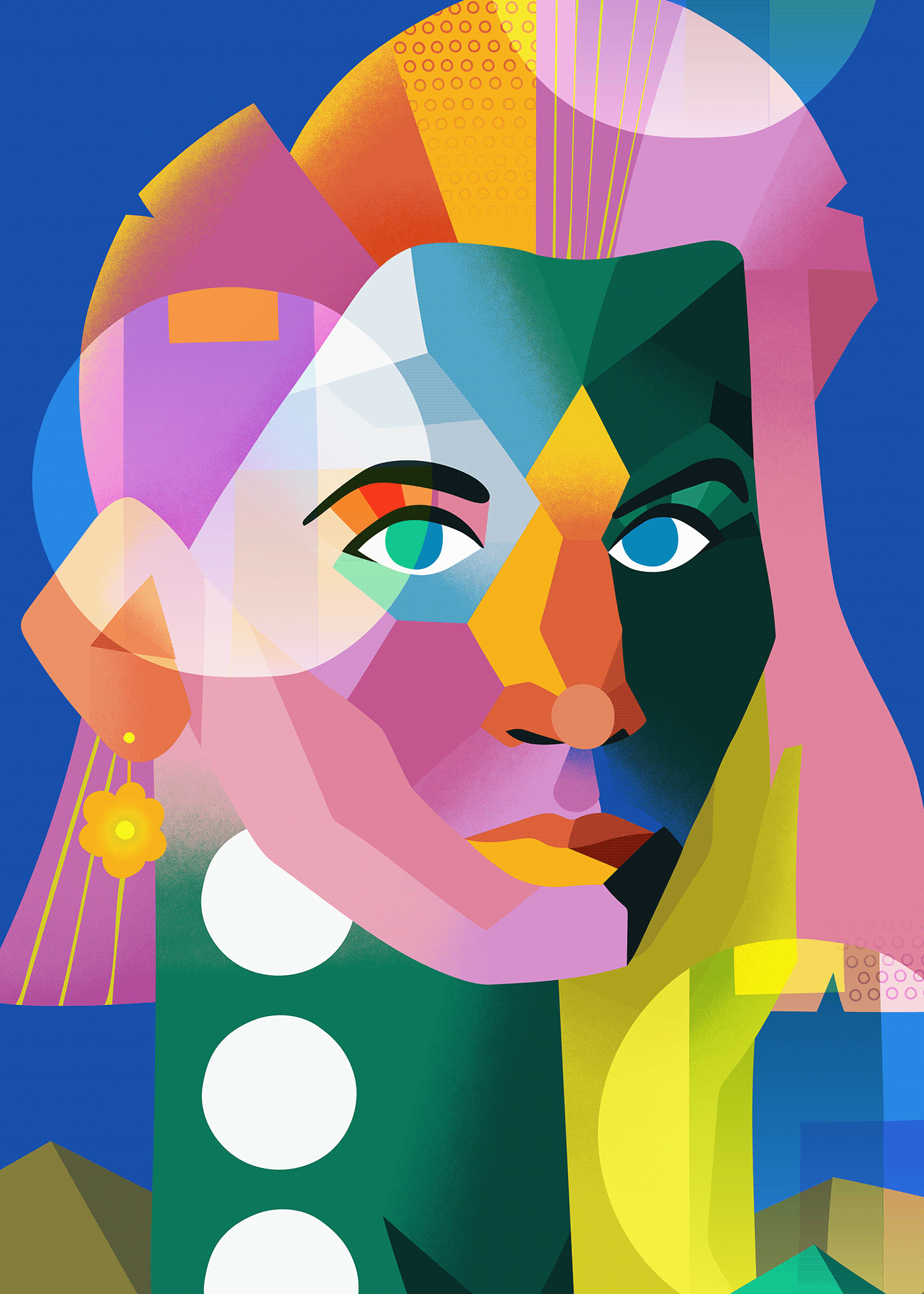 designers geometric history ILLUSTRATION  Illustrator minimal portraits vector women women empowerment