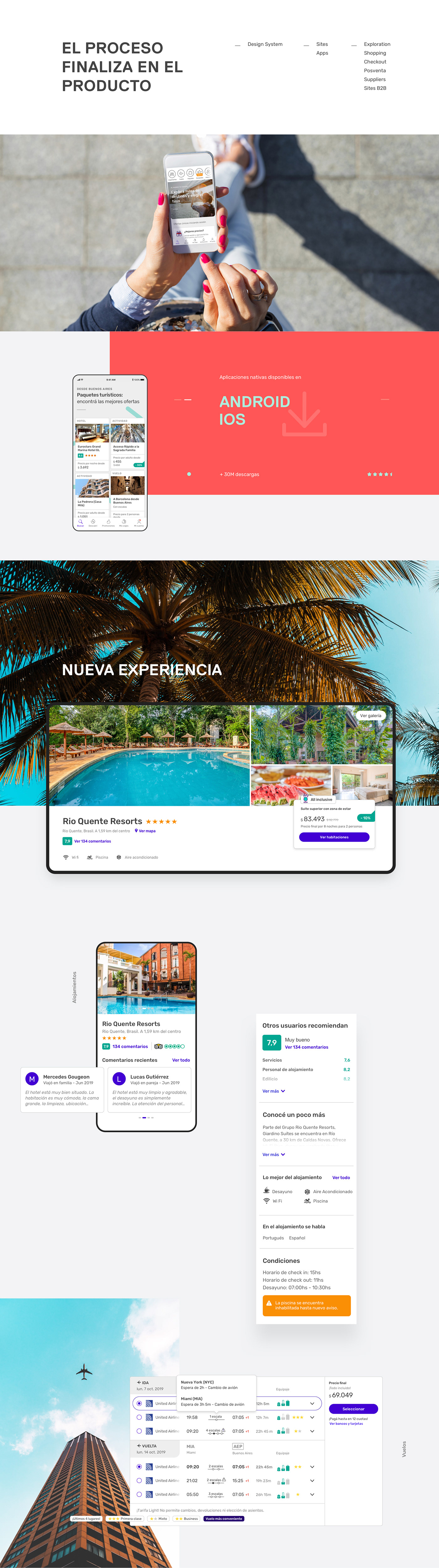 ux UI Website Travel Flights hotels despegar branding  app mobile