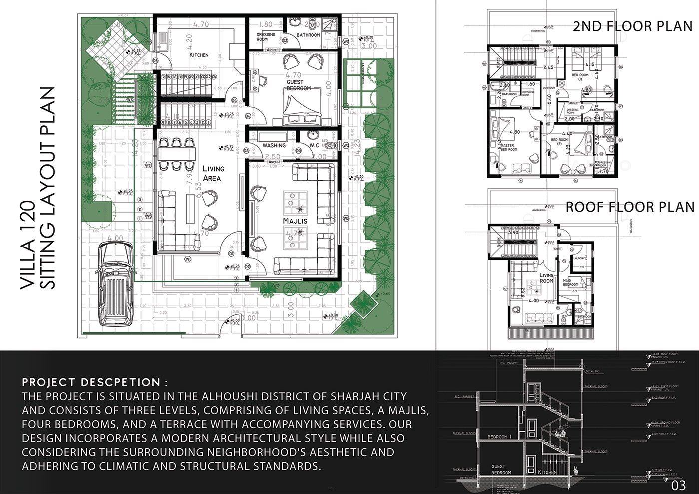 Villa residential concept design exterior design architecture visualization