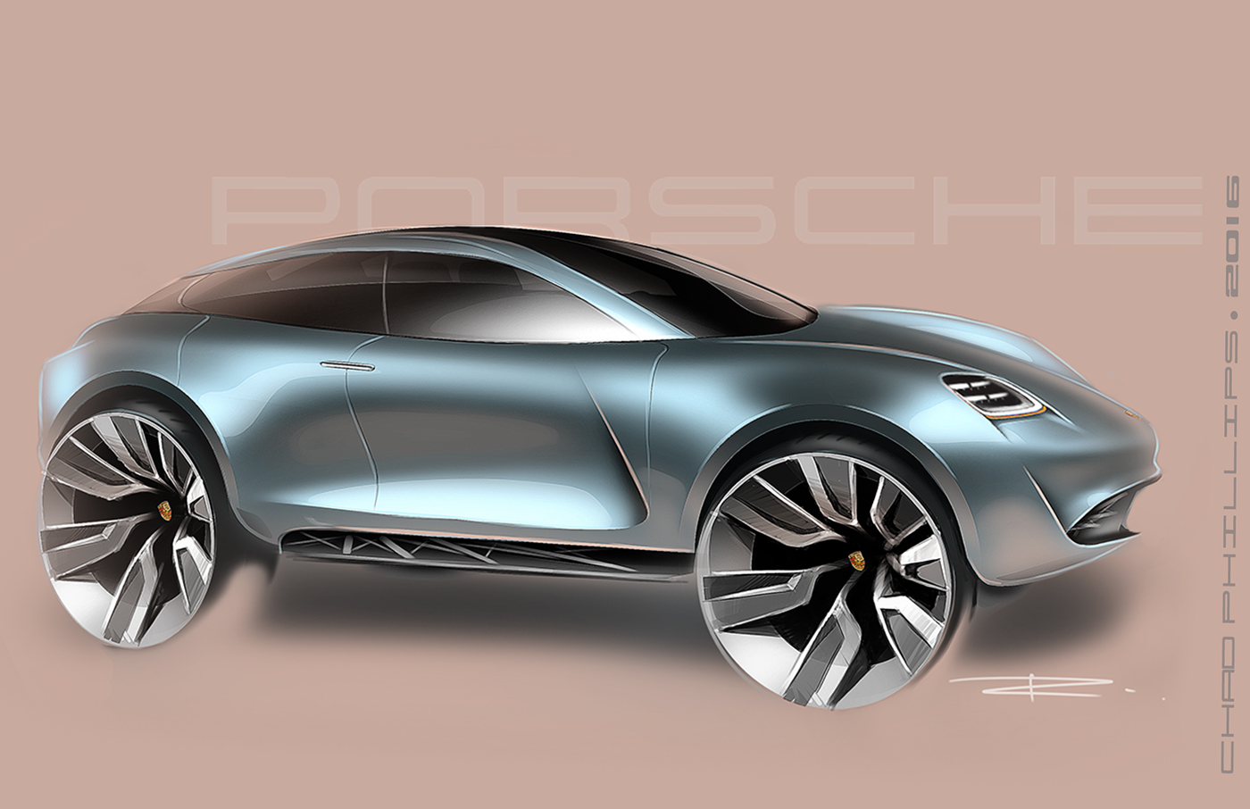 Porsche Transportation Design Automotive design concept design Mission E electric